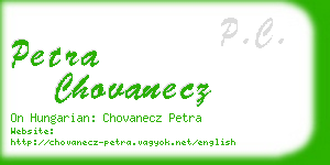 petra chovanecz business card